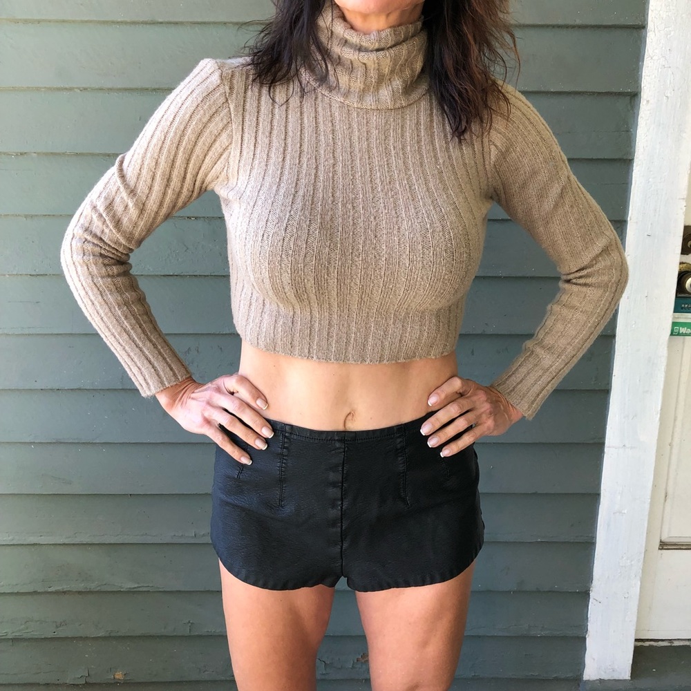 Silence and Noise Turtleneck Crop Sweater